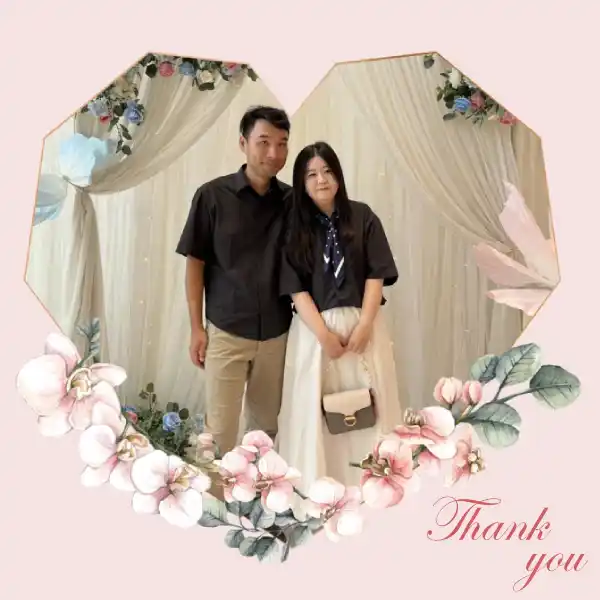 喜宴賓客拍的照片 並套用揪愛拍主題相框系統